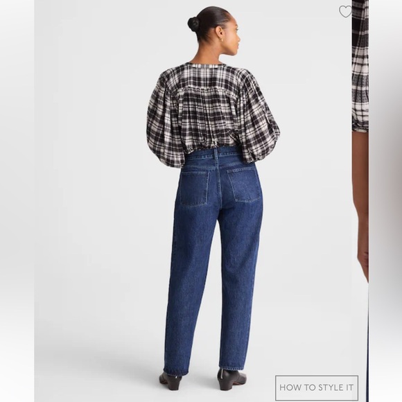 NWT! Madewell The Curvy Pieced Barrel-Leg Jean in McKinney Wash orig $148 - Picture 3 of 9